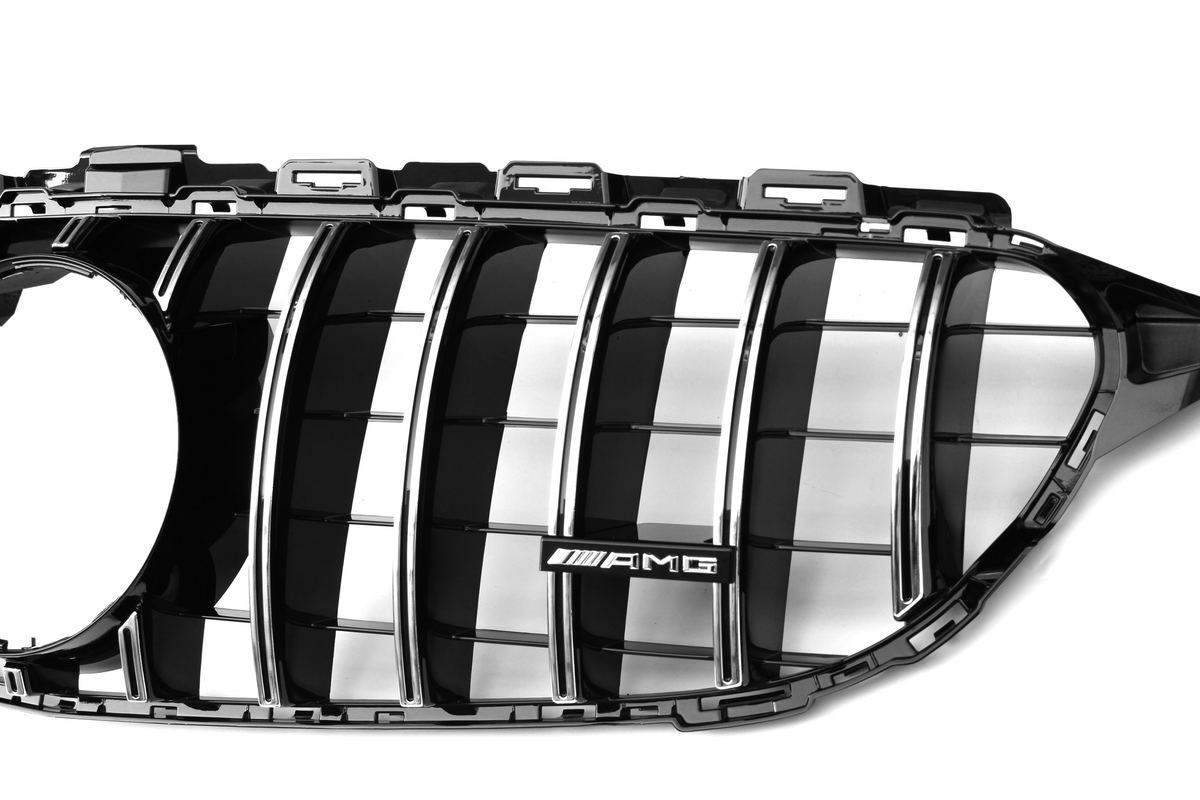 AMG Panamericana Style Grille for Mercedes-Benz C Class (AMG Line) C205/W205 2015-2018 - Silver – image 7
