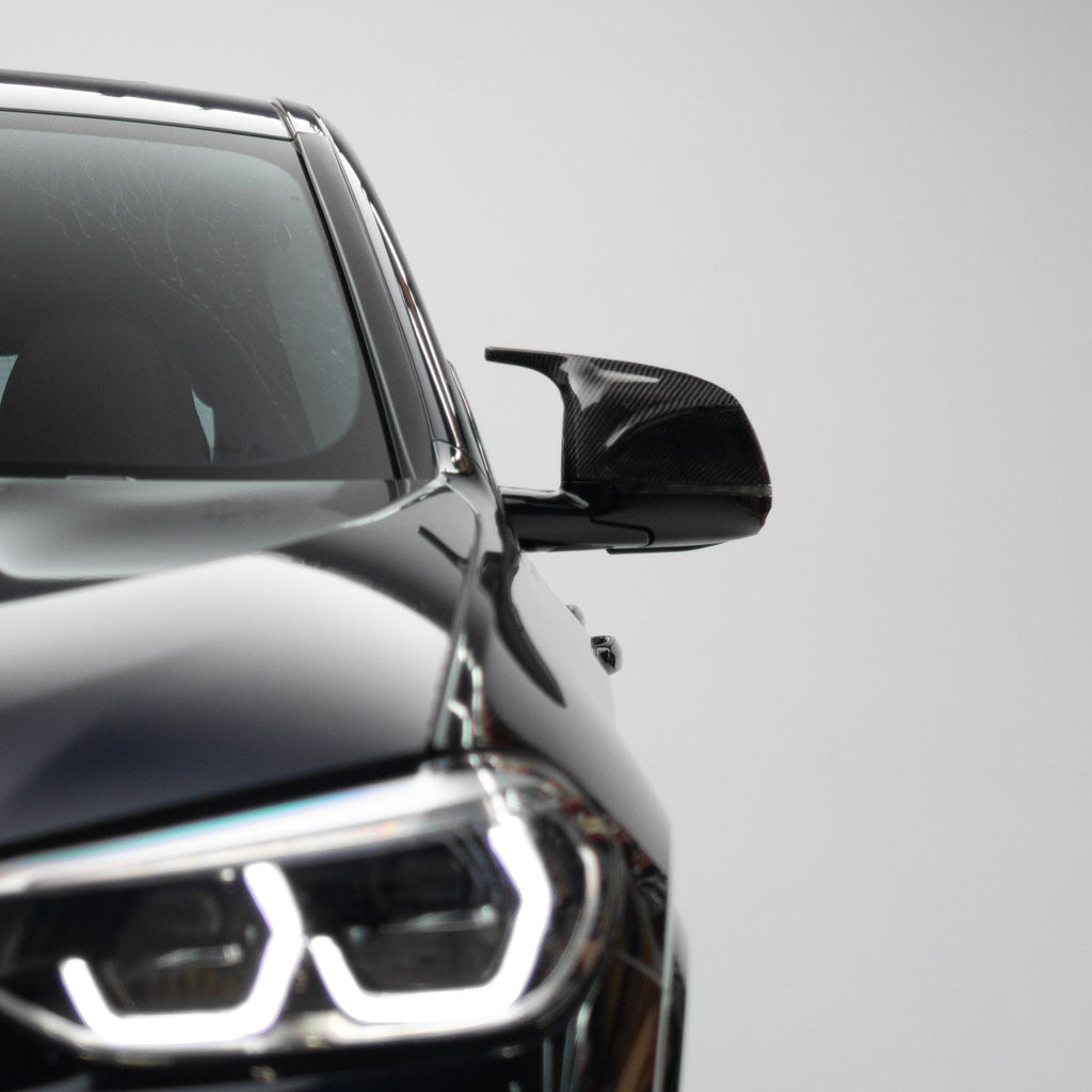 M Performance Style Pre Pregged Carbon Mirror Caps for BMW X3/X4/X5/X6/X7 G01 G02 G03 G05 G06 G07 – image 2