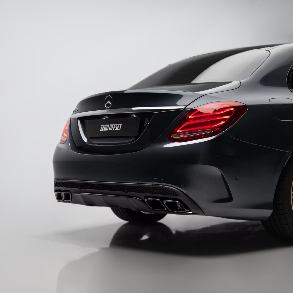 AMG Style Rear Diffuser & Exhaust Tips for Mercedes-Benz C Class W205 Sedan / S205 Wagon 2015-2018 – image 2