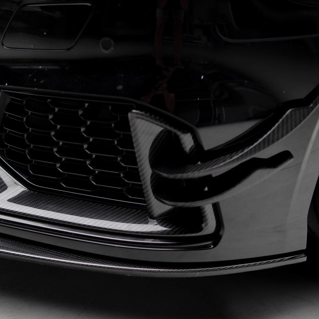 ZO Exclusive Front Bumper Canards for Audi RS3 17-21 (8V) [SEDAN] (Carbon Fibre) – image 2