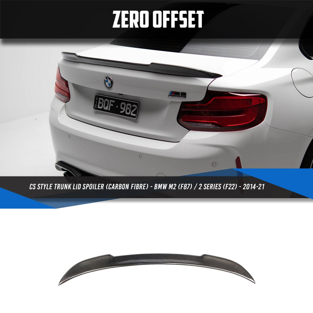CS Style Pre Pregged Dry Carbon Fiber Trunk Lid Spoiler for BMW 2 Series M2 F22 F87 2014-2021 – image 9