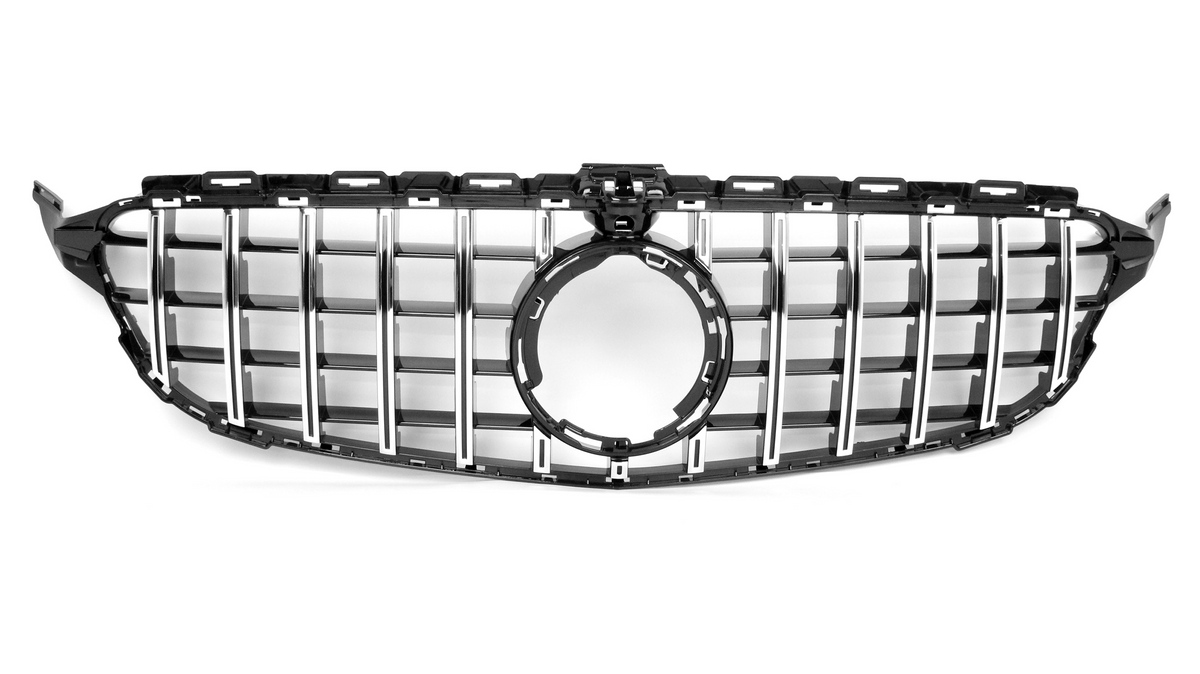 AMG Panamericana Style Grille for Mercedes-Benz C Class (AMG Line) C205/W205 2019-2022 - Silver – image 10