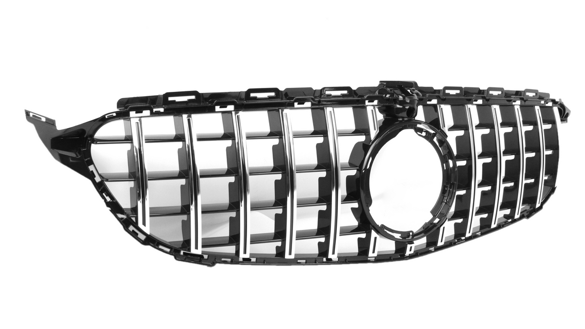 AMG Panamericana Style Grille for Mercedes-Benz C Class (AMG Line) C205/W205 2019-2022 - Silver – image 11