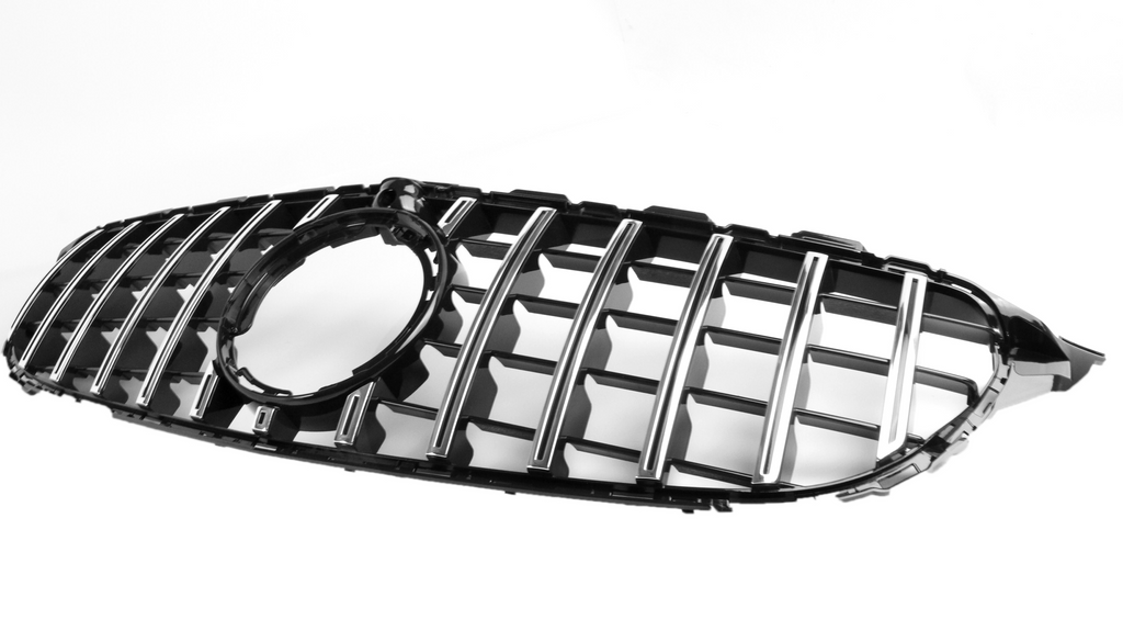 AMG Panamericana Style Grille for Mercedes-Benz C Class (AMG Line) C205/W205 2019-2022 - Silver – image 12