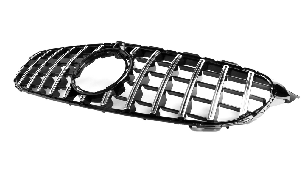 AMG Panamericana Style Grille for Mercedes-Benz C Class (AMG Line) C205/W205 2019-2022 - Silver – image 13
