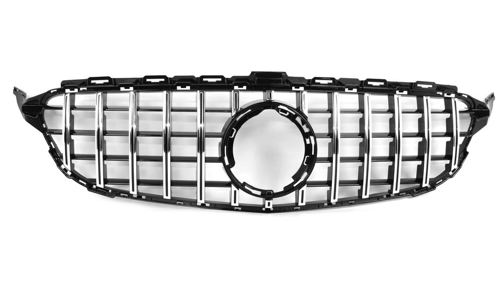 AMG Panamericana Style Grille for Mercedes-Benz C Class (AMG Line) C205/W205 2019-2022 - Silver – image 18