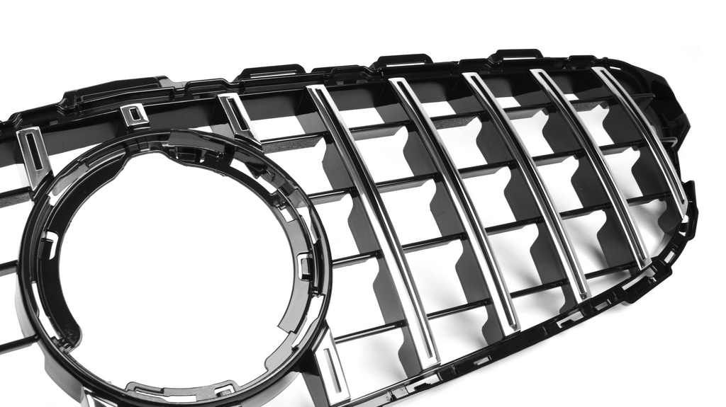 AMG Panamericana Style Grille for Mercedes-Benz C Class (AMG Line) C205/W205 2019-2022 - Silver – image 15