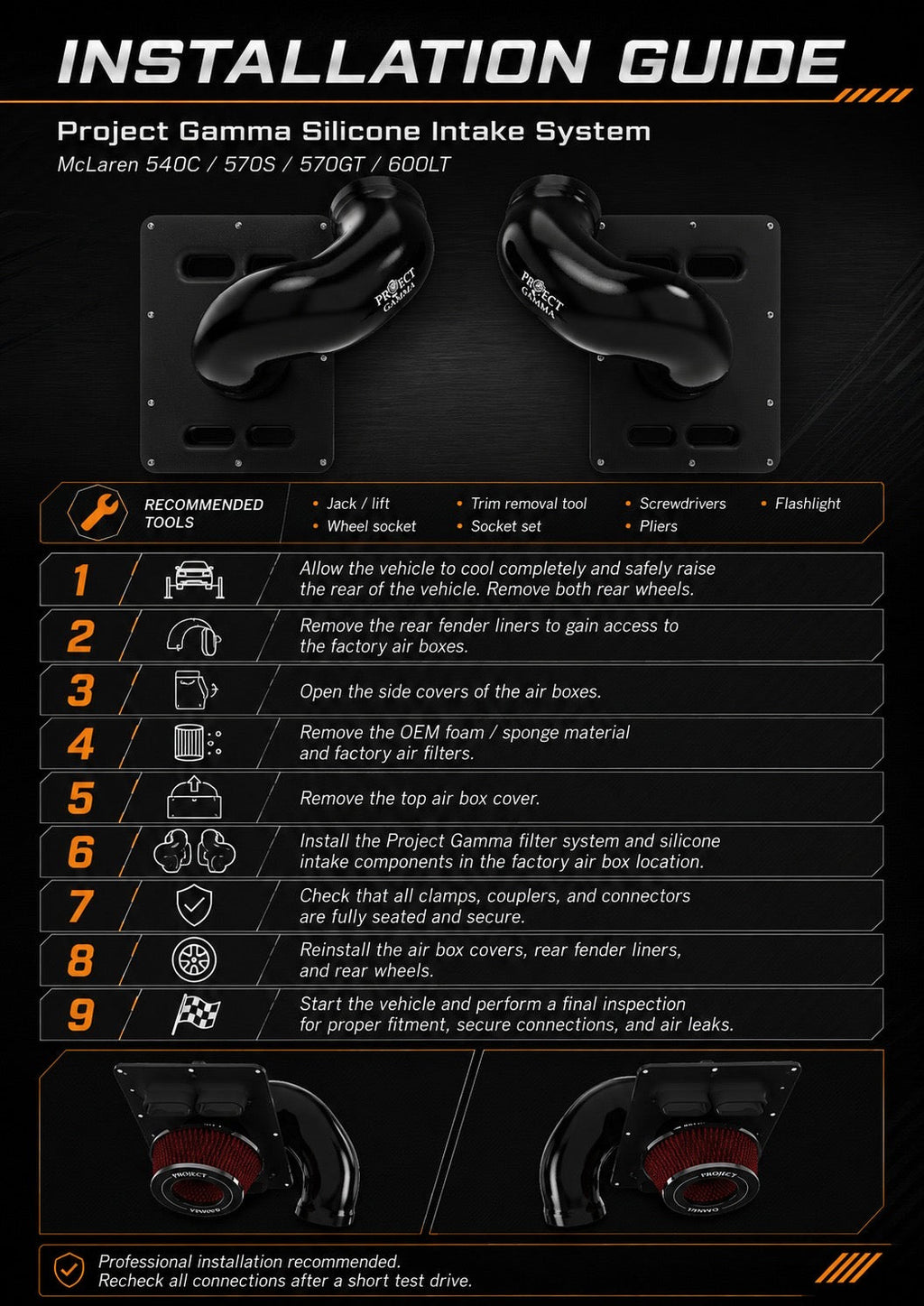 Project Gamma Silicone Intake System for McLaren 540C / 570S / 570GT / 600LT – Photo 5