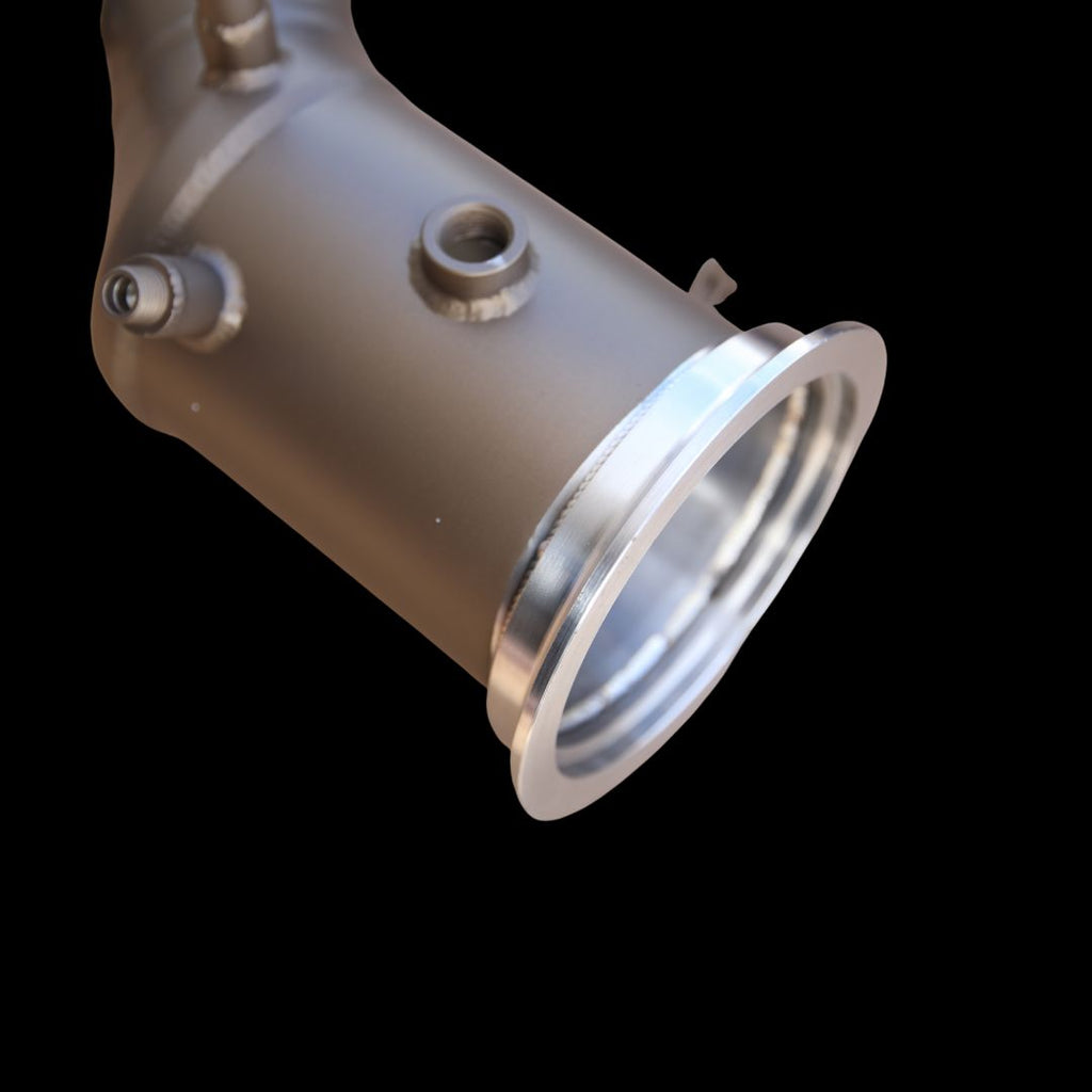 Porsche 992 Catless Downpipe – Side View