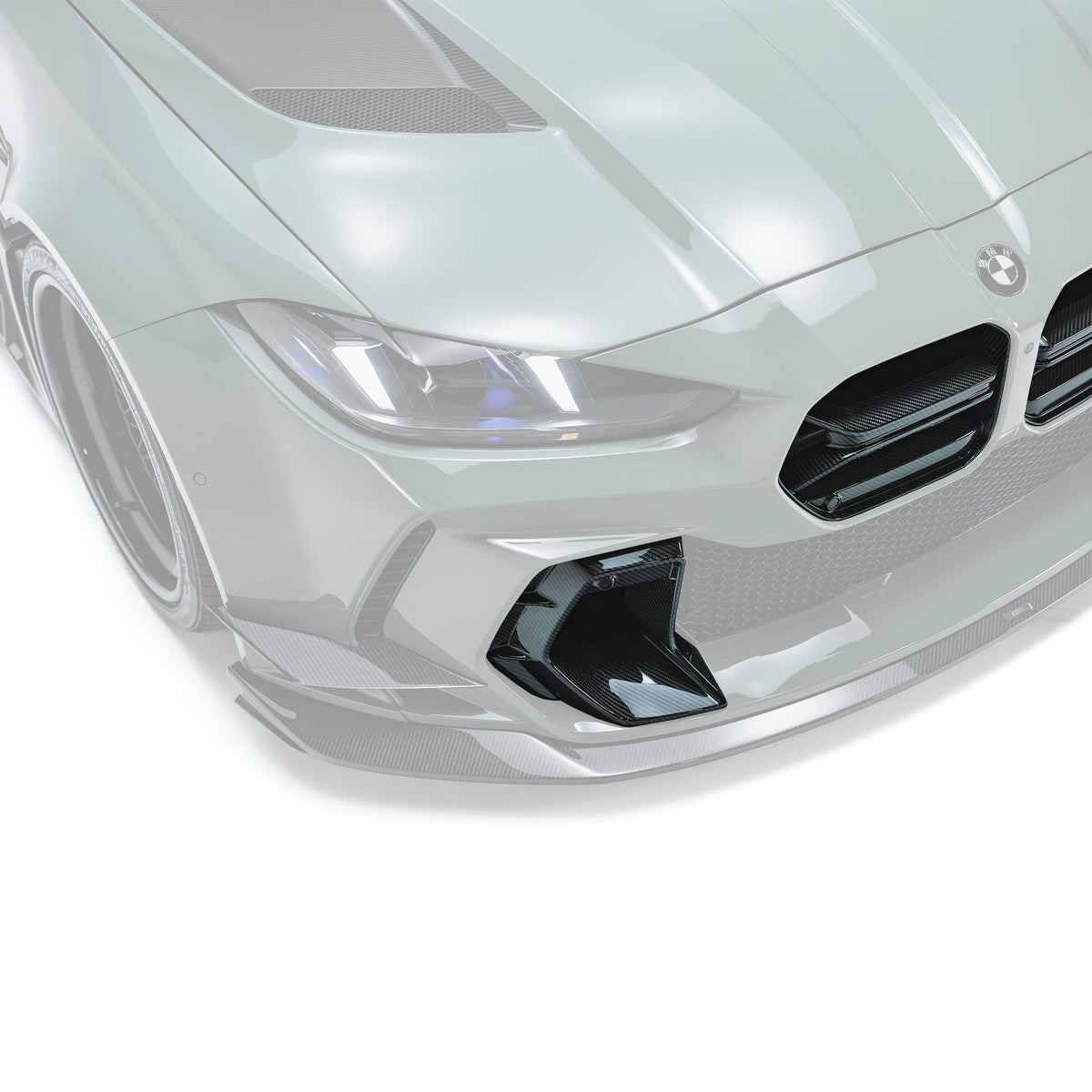 BMW G80 G81 M3/G82 G83 M4 Front Bumper Dry Carbon Fiber Grille & Duct Vents for ADRO V2 Front Bumper 2020+ – image 3