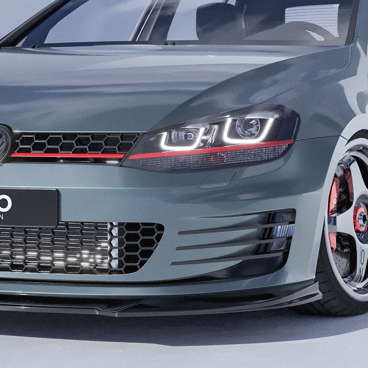 EVO-1 Front Lip/Splitter for Volkswagen Golf GTI MK7 2013-2017 – image 5