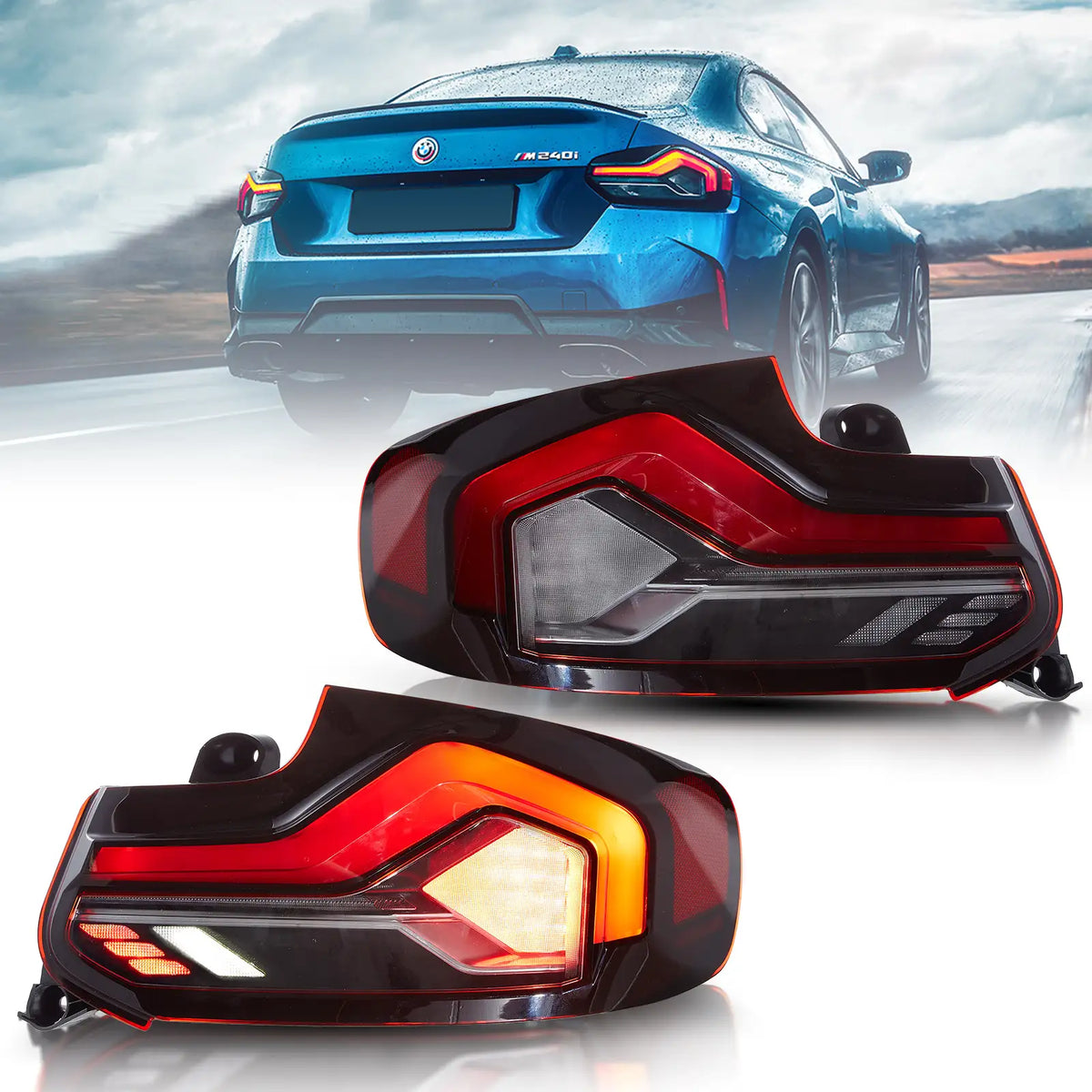 2014-2021 BMW 2 Series F22 F23 M2 F87 LED Tail Lights – image 2