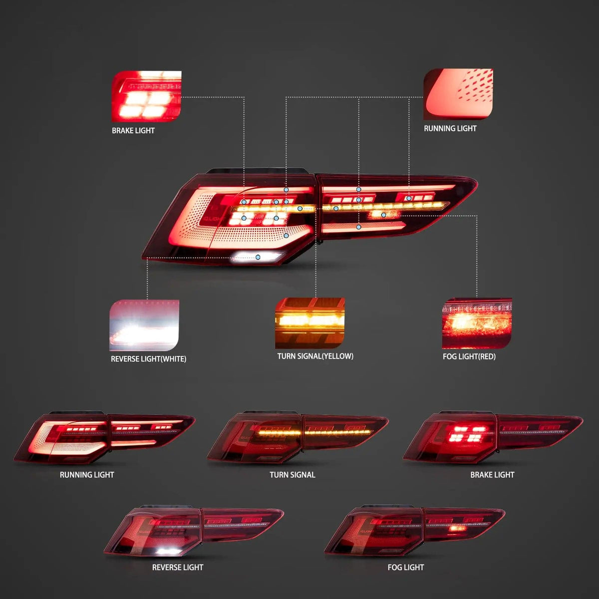 2021-2024 VW Golf MK8R Style Sequential LED Tail Lights – image 10