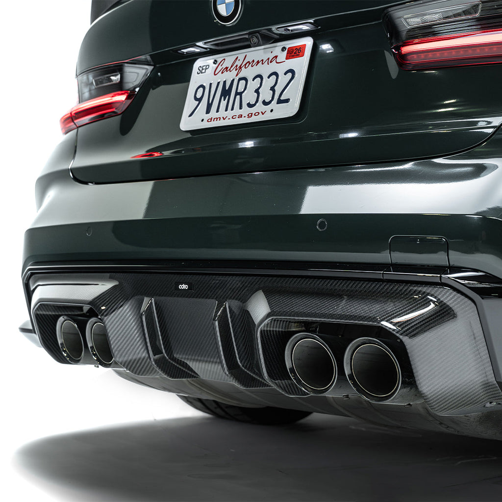 BMW M3 G80 G81 / M4 G82 G83 Dry Carbon Fiber Rear Diffuser V2 2020+ – image 2