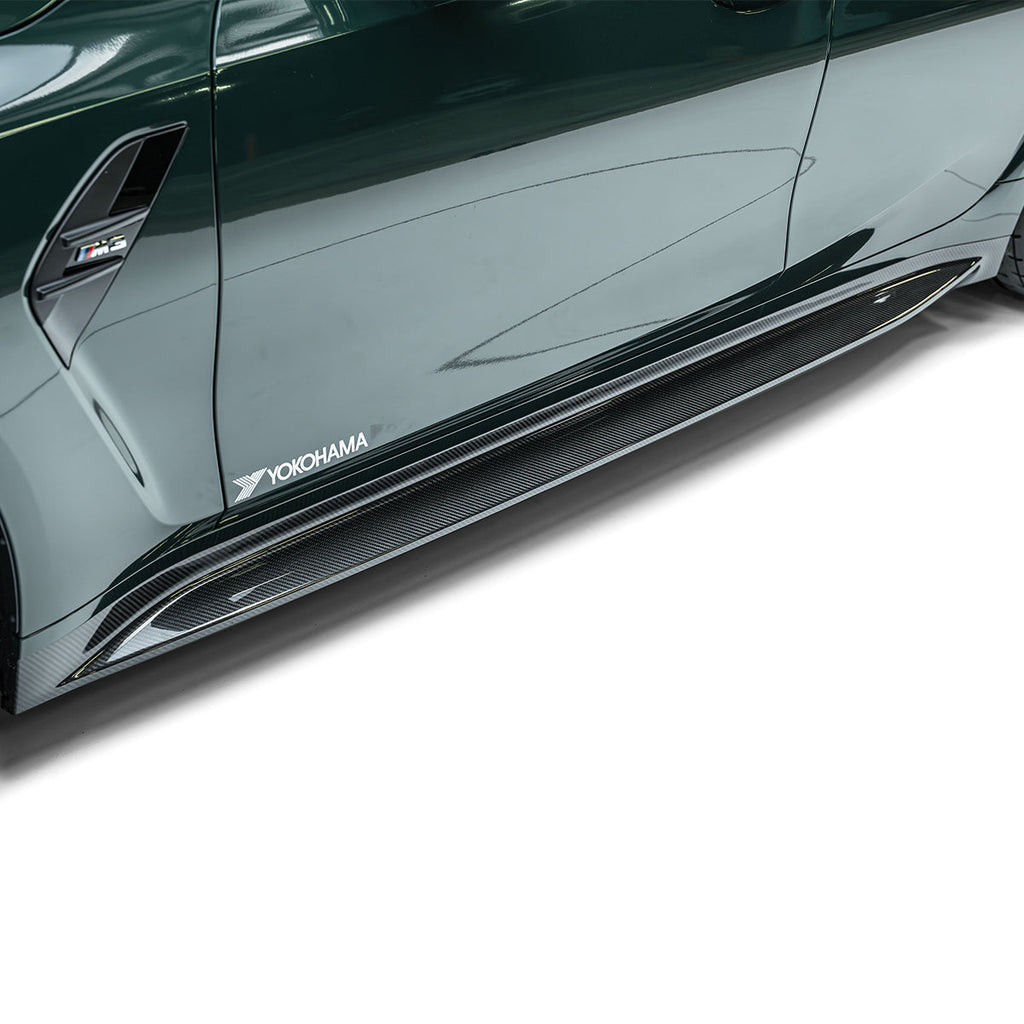 BMW G80 G81 M3 Dry Carbon Fiber V2 Side Skirts 2021+ – image 3