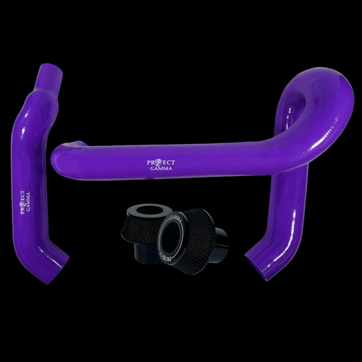 BMW M3 / M4 / M2 S58 Silicone Intakes & Filters – Long, Purple/Black