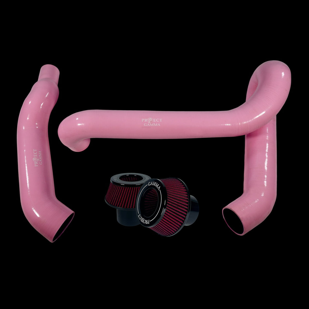 BMW M3 / M4 / M2 S58 Silicone Intakes & Filters – Long, Red