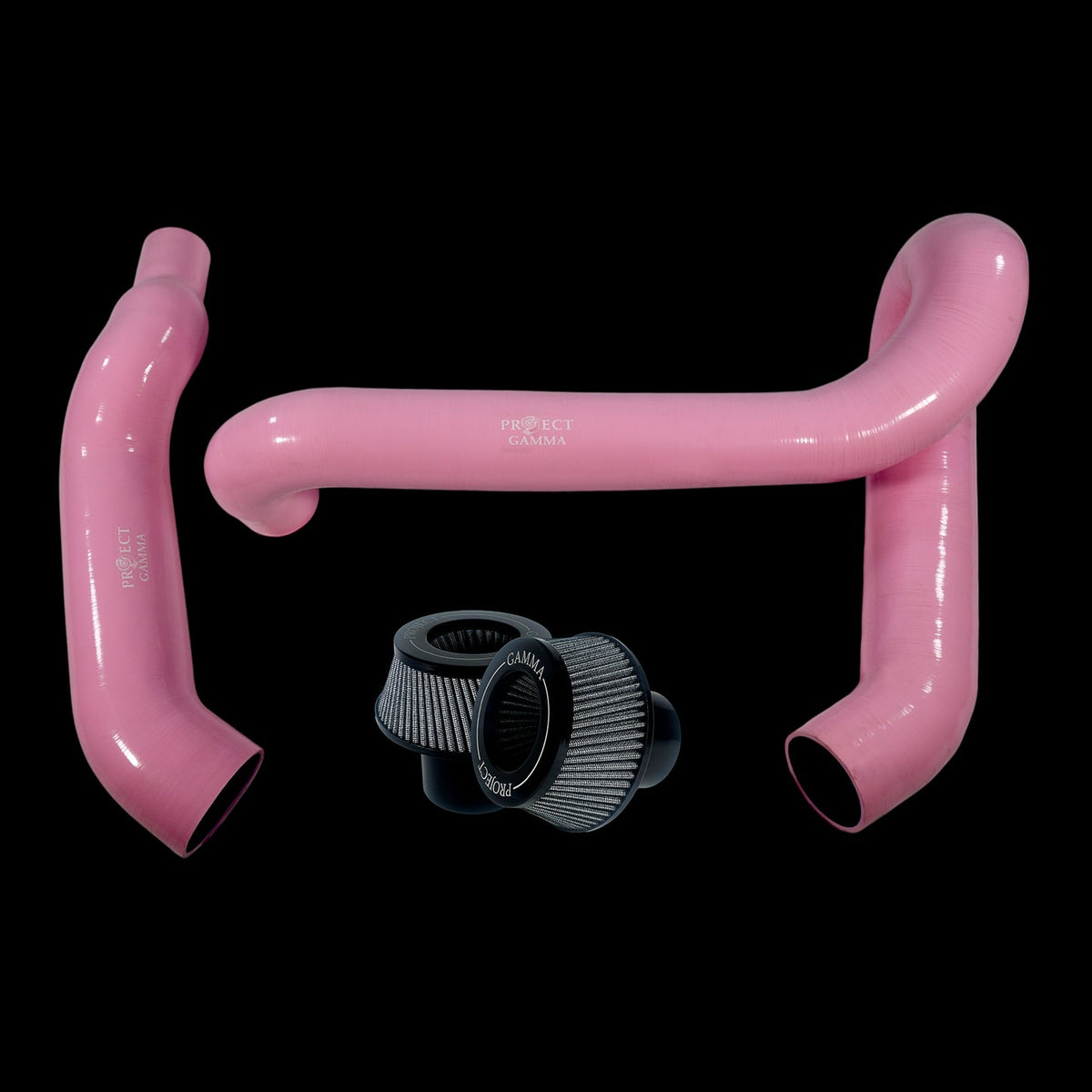 BMW M3 / M4 / M2 S58 Silicone Intakes & Filters – Long, Silver