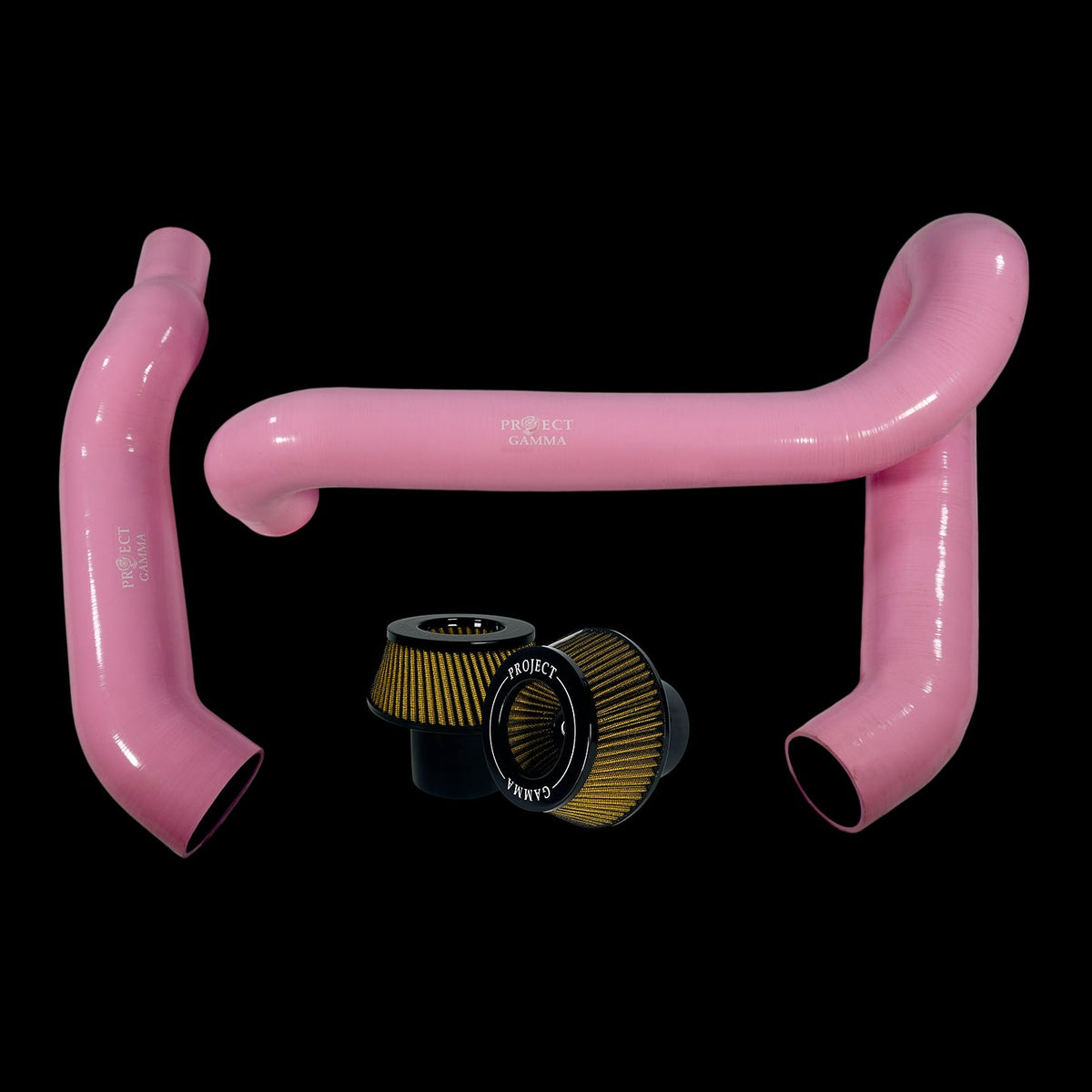 BMW M3 / M4 / M2 S58 Silicone Intakes & Filters – Long, Yellow