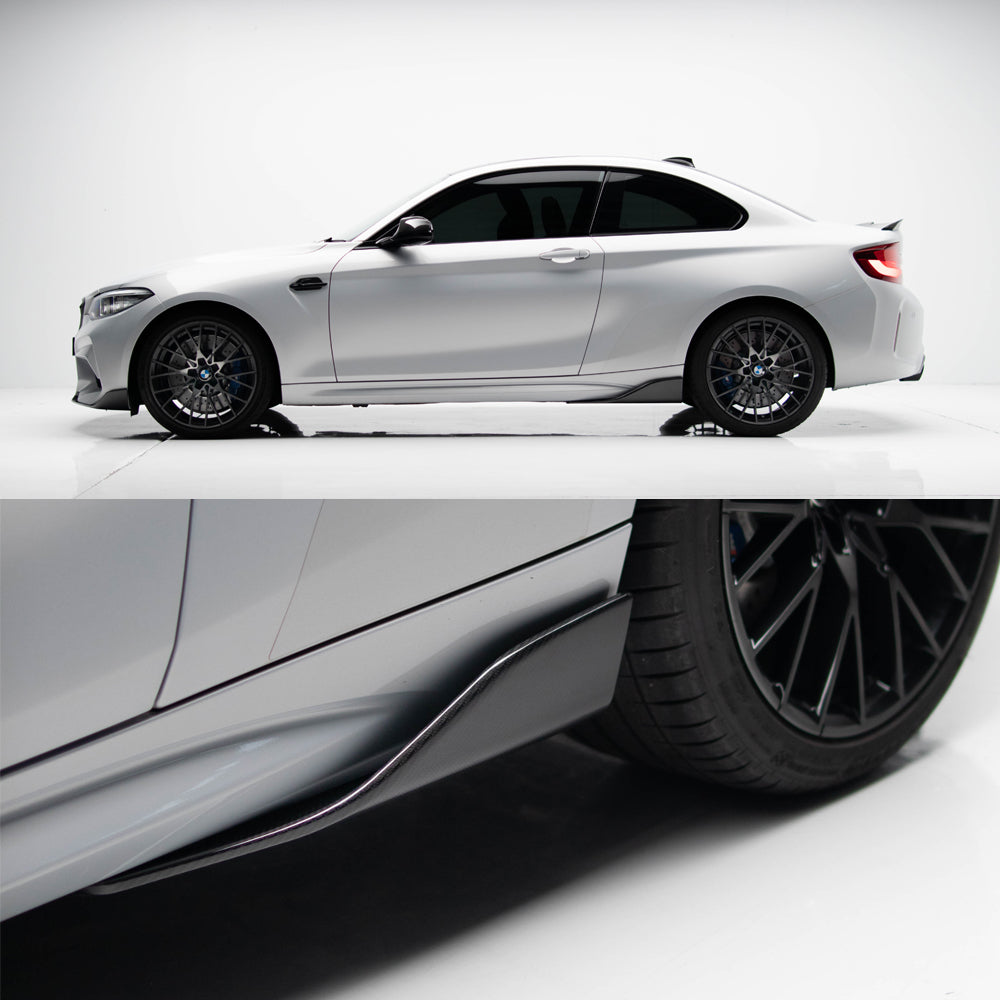 M Performance Style Side Skirt / Winglet Pre-Pregged Dry Carbon Fiber for BMW M2 F87 16-21 – image 9