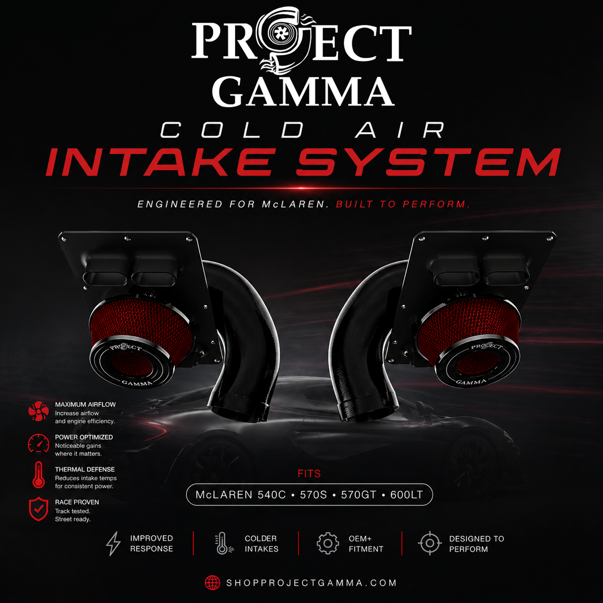 Project Gamma Silicone Intake System for McLaren 540C / 570S / 570GT / 600LT – Photo 2