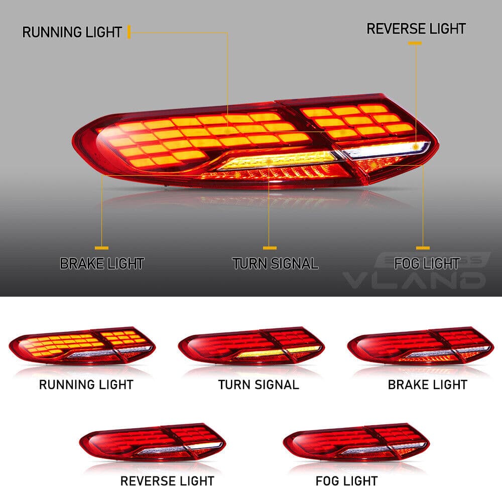 2015-2023 Mercedes Benz C-class C205 Sequential LED Tail Lights – image 3