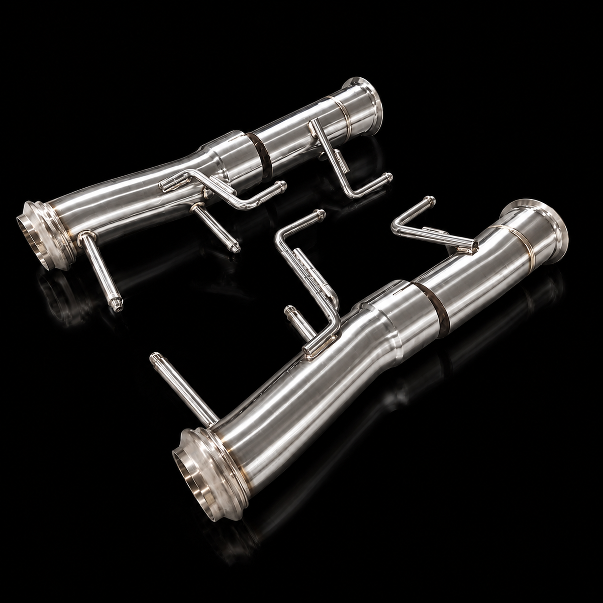Project Gamma Ferrari SF90 Race Exhaust System – Catless Downpipes + Stainless Steel Exhaust – Photo 2